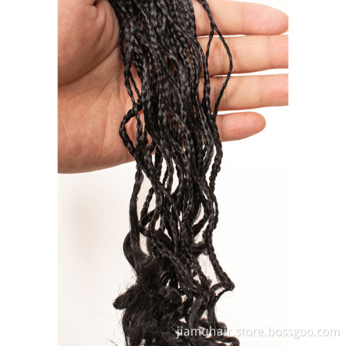 Wave Braids Wigs Synthetic Goddess Box Braided Wigs Crochet Hair Braids for Women